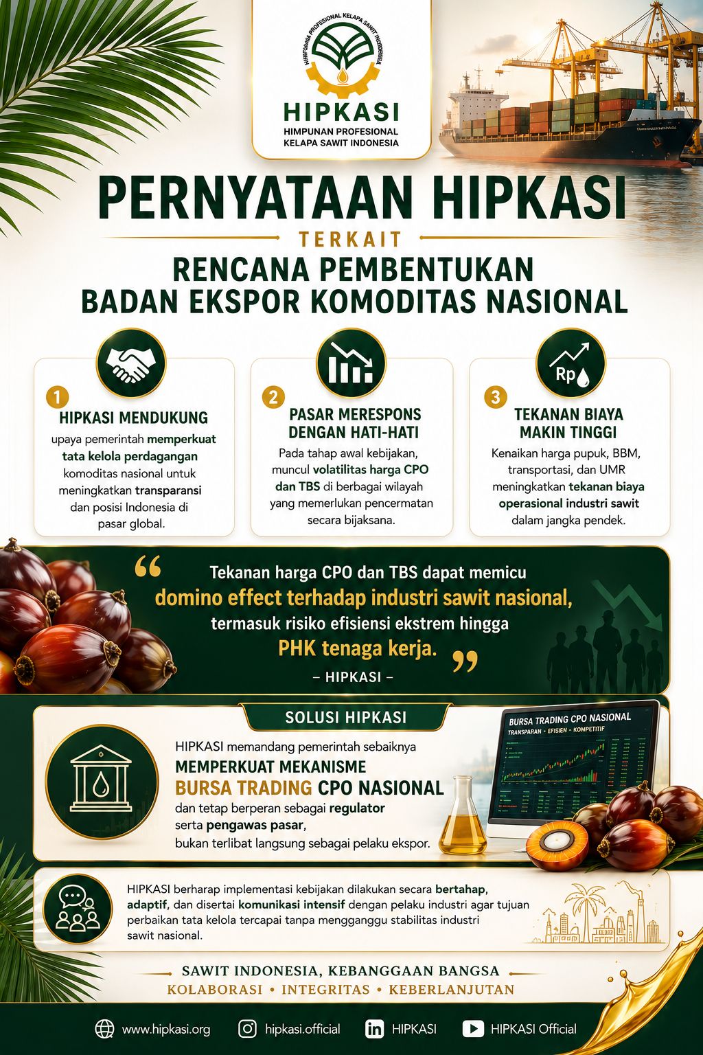 HIPKASI: Pembentukan Badan Ekspor Nasional Perlu Dilakukan Secara Bertahap dan Hati-Hati Demi Menjaga Stabilitas Industri Sawit Nasional 1 WhatsApp Image 2026 05 23 at 9.12.24 AM